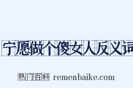宁愿做个傻女人反义词是什么意思的图片